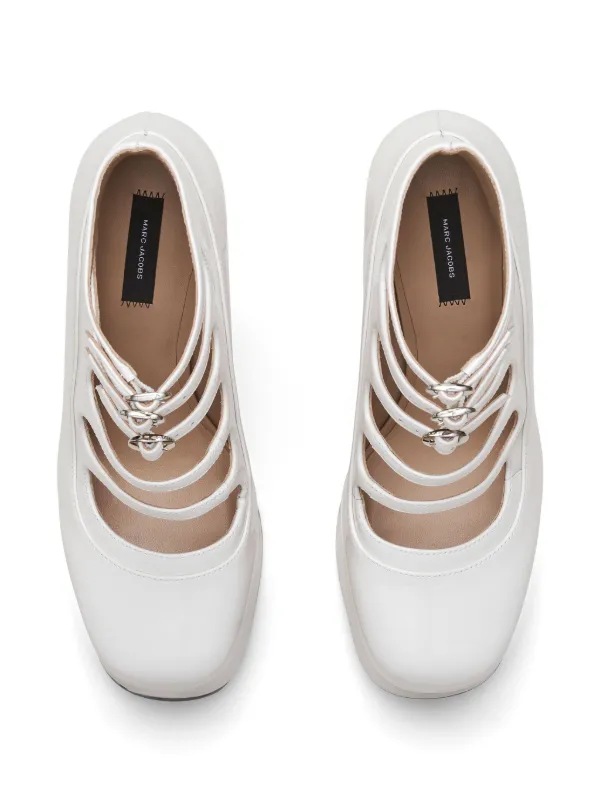 お洒落♪ MARC JACOBS ホワイト The Patent Leather Kiki ヒール Marc Jacobs Kiki 160mm Leather Pumps | White | FARFETCH