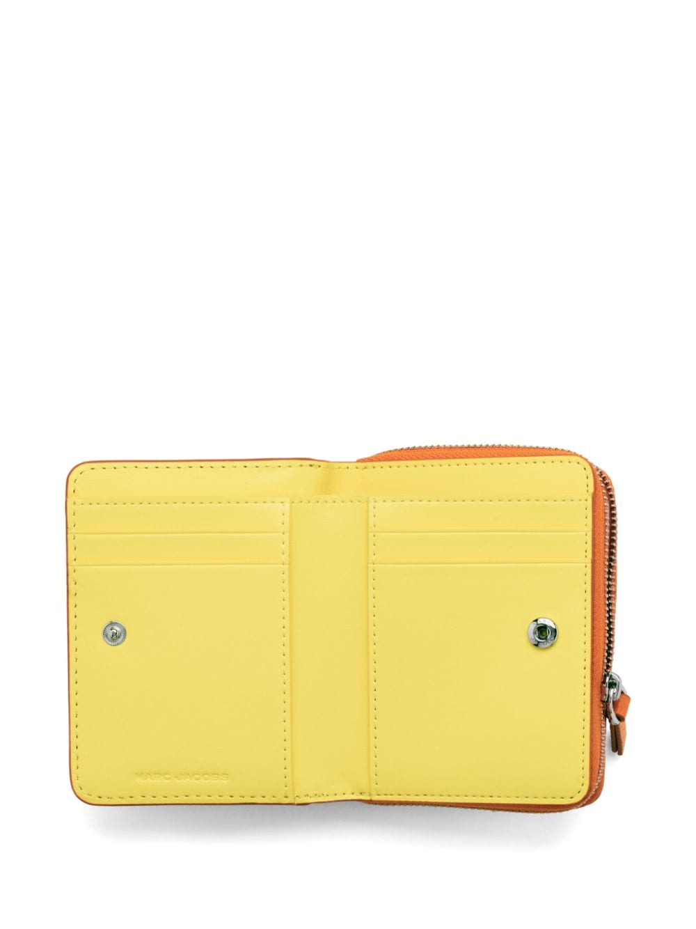 Marc Jacobs Leren portemonnee met logo-reliëf Oranje
