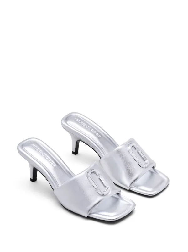Marc Jacobs The Metallic J レザーサンダル | シルバートーン
