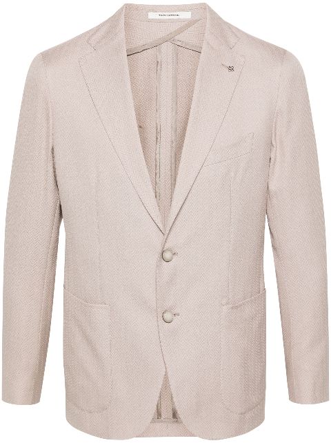 Tagliatore single-breasted herringbone blazer Men