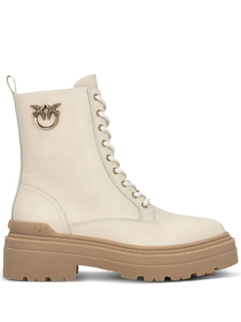PINKO Mia leather combat boots