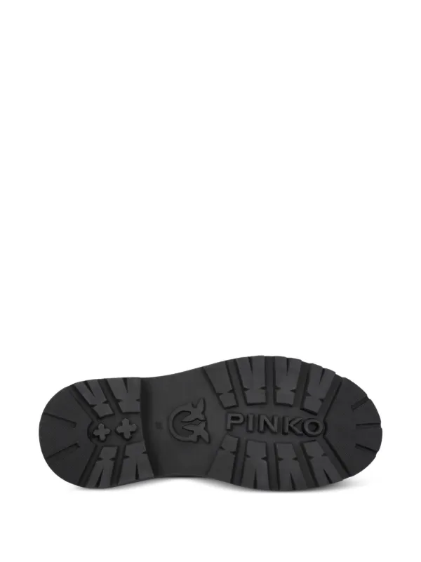 PINKO Mia 110mm Leather Boots | Black | FARFETCH JO