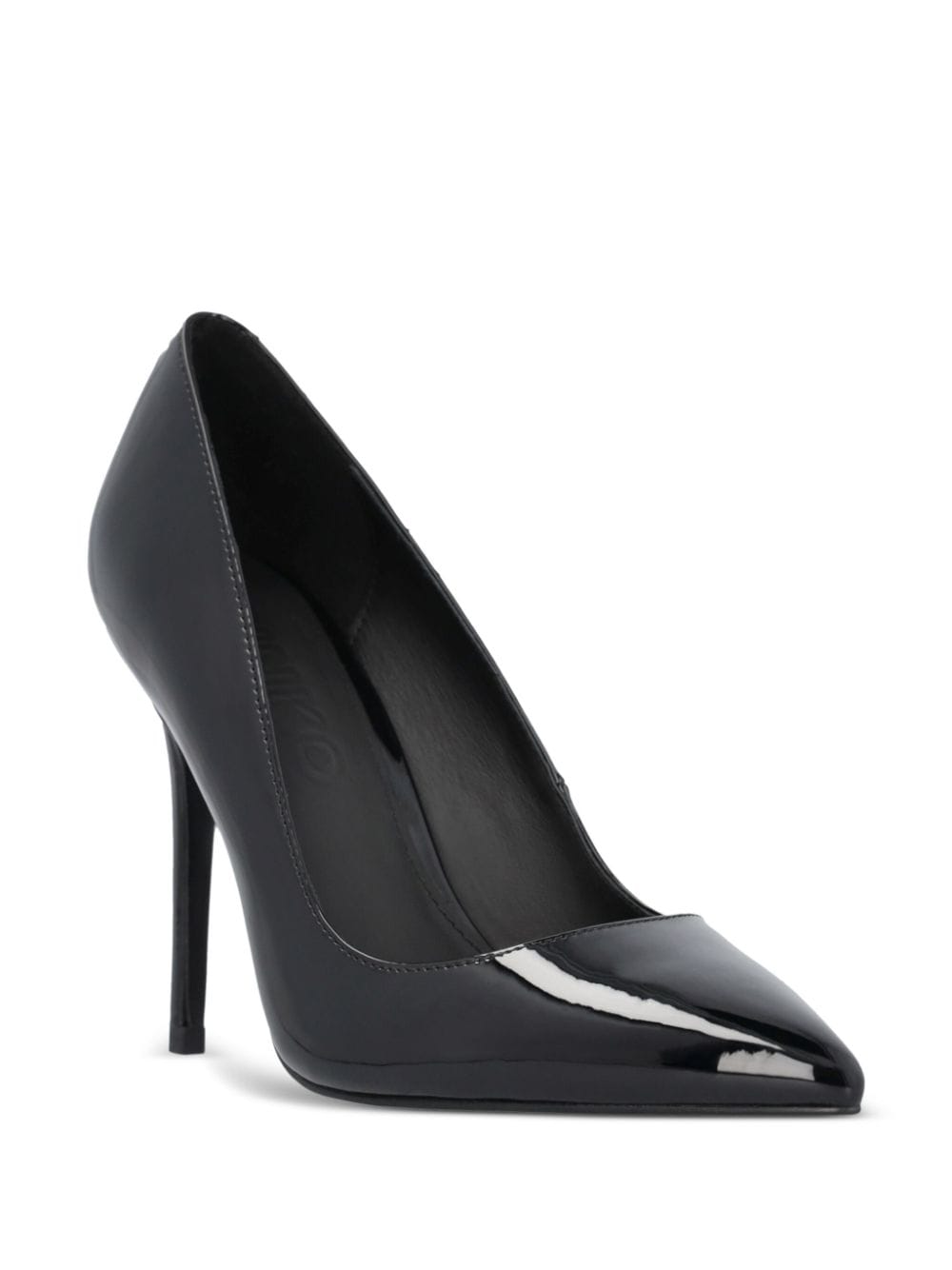 Shop Pinko Juliette 90mm Patent-finish Pumps In Black