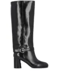 PINKO Cindy leather boots - Black
