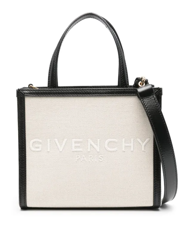 Givenchy G Tote Canvas Mini Bag Neutrals FARFETCH IE