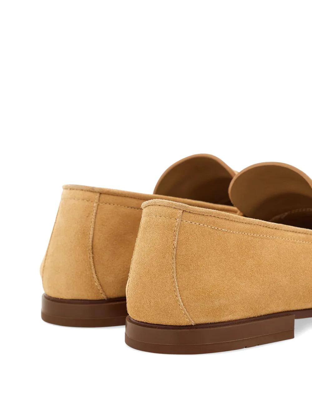 Shop Ferragamo Gancini-charm Leather Mocassin Loafers In Neutrals