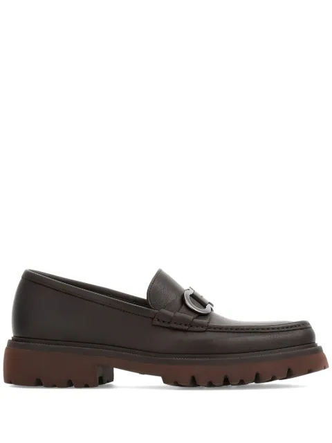 Ferragamo Gancini-buckle leather loafers