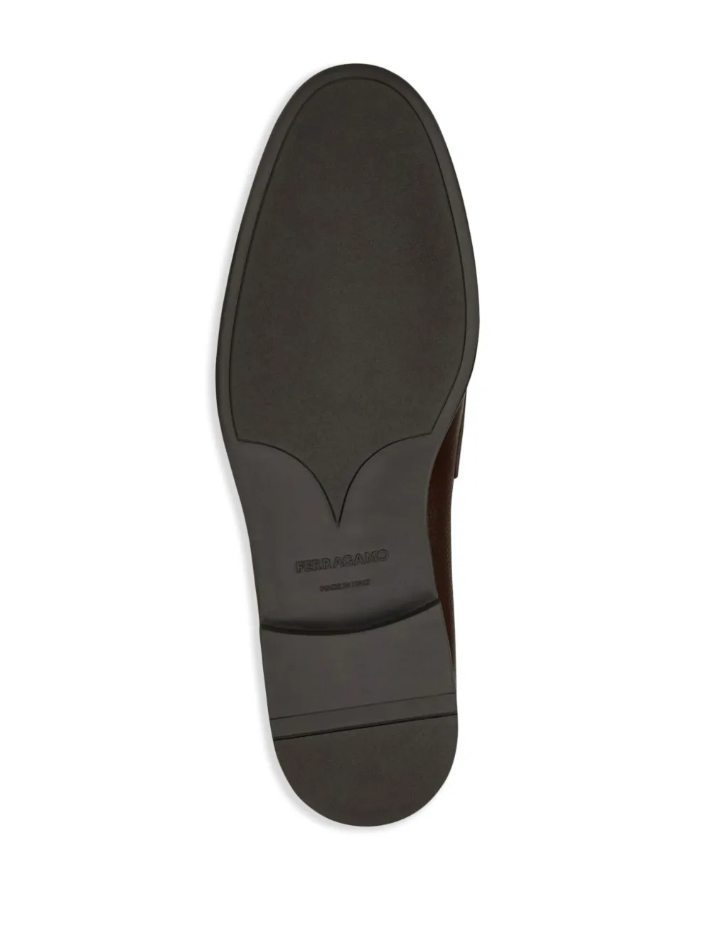Ferragamo Leather Penny Loafers In Brown
