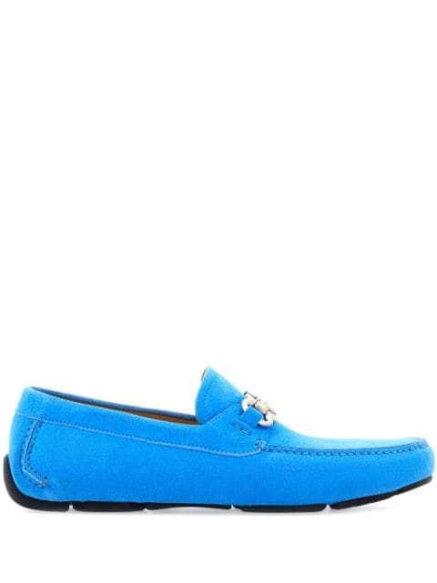 Gancini suede driving shoes