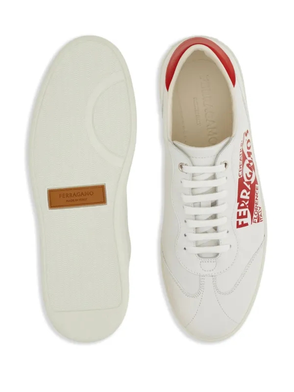 Ferragamo Venna-logo Leather Sneakers | White | FARFETCH