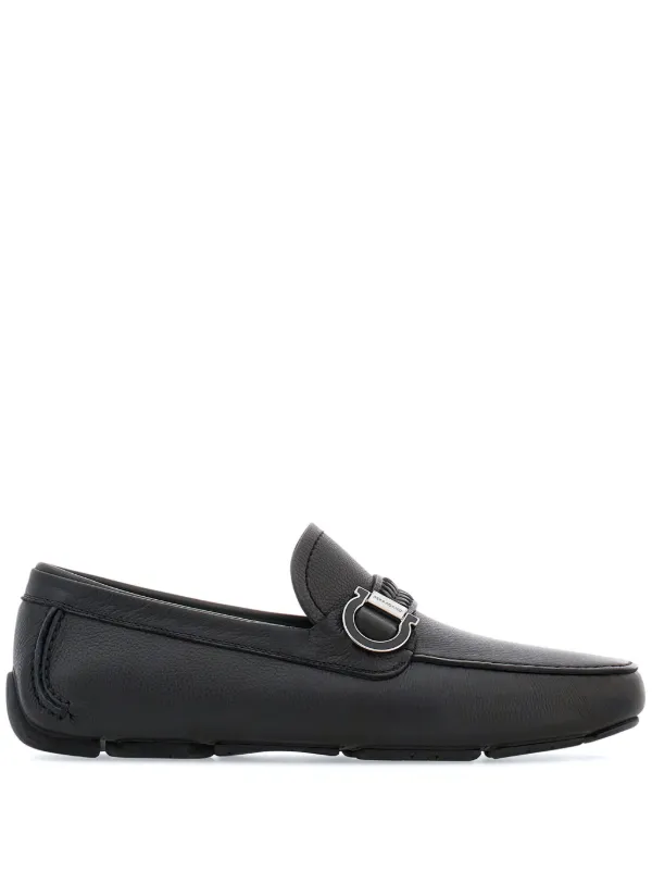 Ferragamo Gancini Leather Loafers Black FARFETCH CA