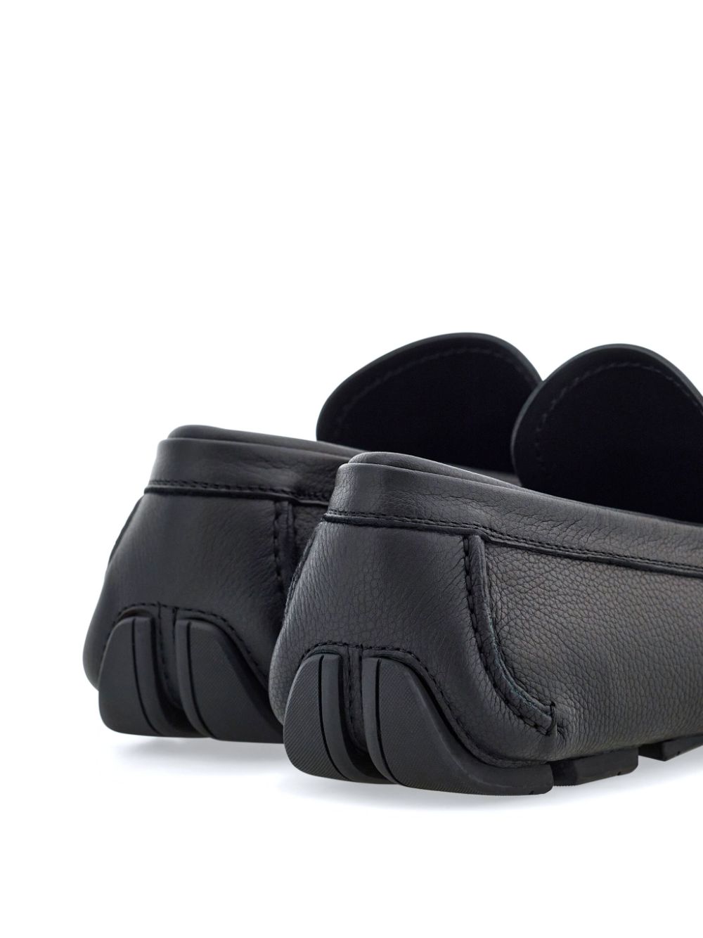 Ferragamo Gancini leather loafers Black