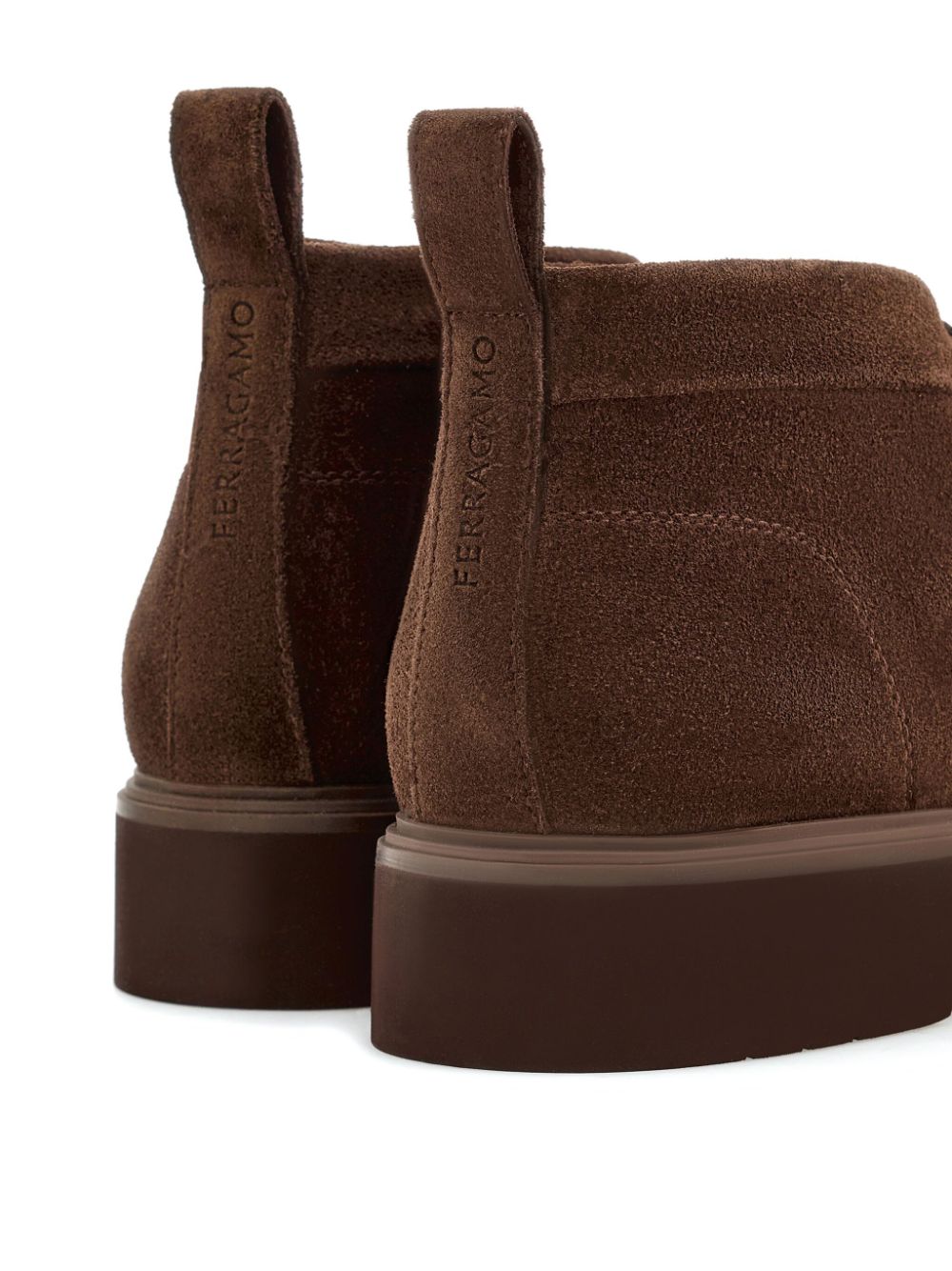 Ferragamo suede ankle boots Brown