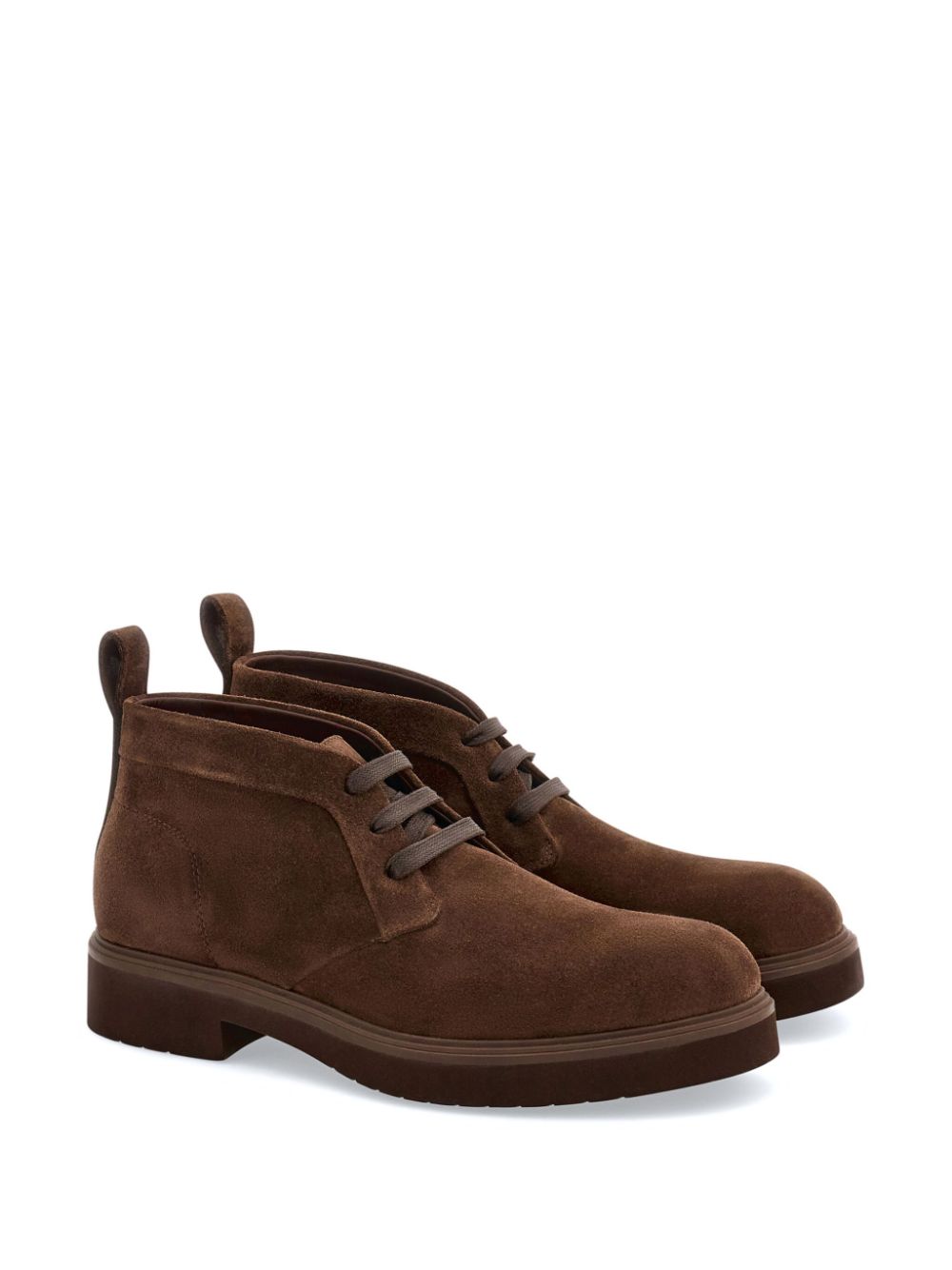 Ferragamo suede ankle boots Brown