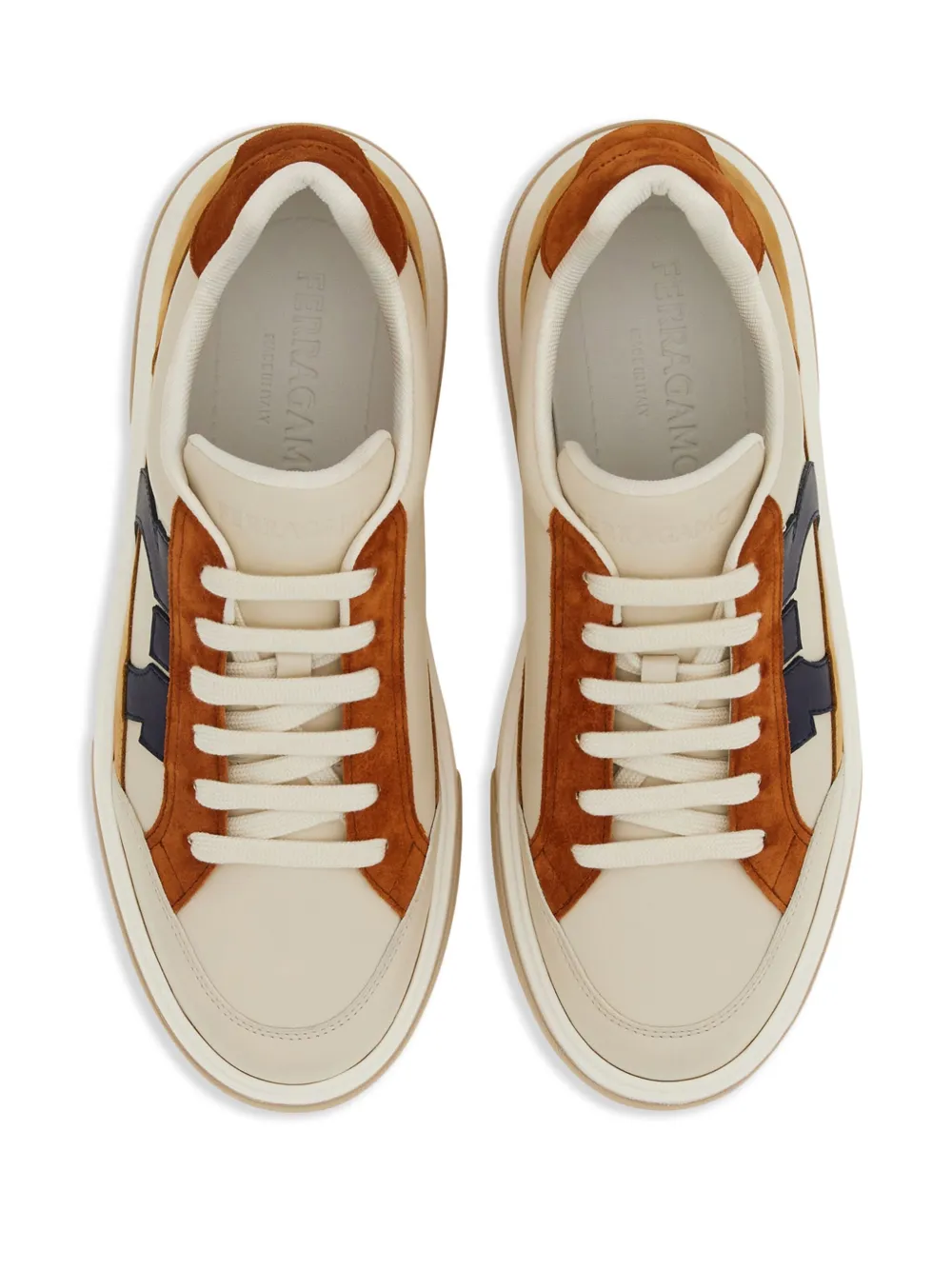 FERRAGAMO GANCINI LEATHER SNEAKERS