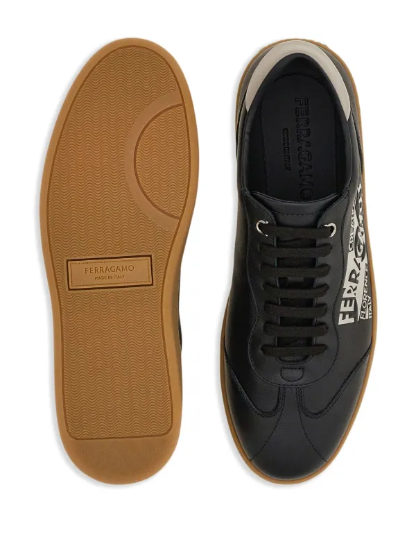 Ferragamo Sneakers Mit Venna Logo Schwarz FARFETCH DE