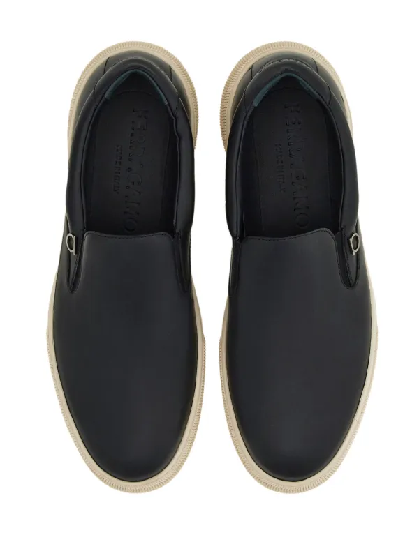 【関税込・国内発送】FERRAGAMO Nima Gancini Logo Runner Ferragamo Gancini Panelled Leather Sneakers | Multicolour