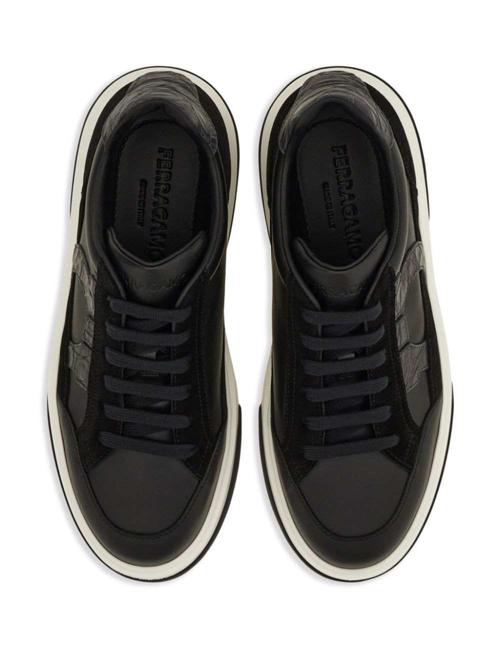 Ferragamo Gancini patch sneakers Black