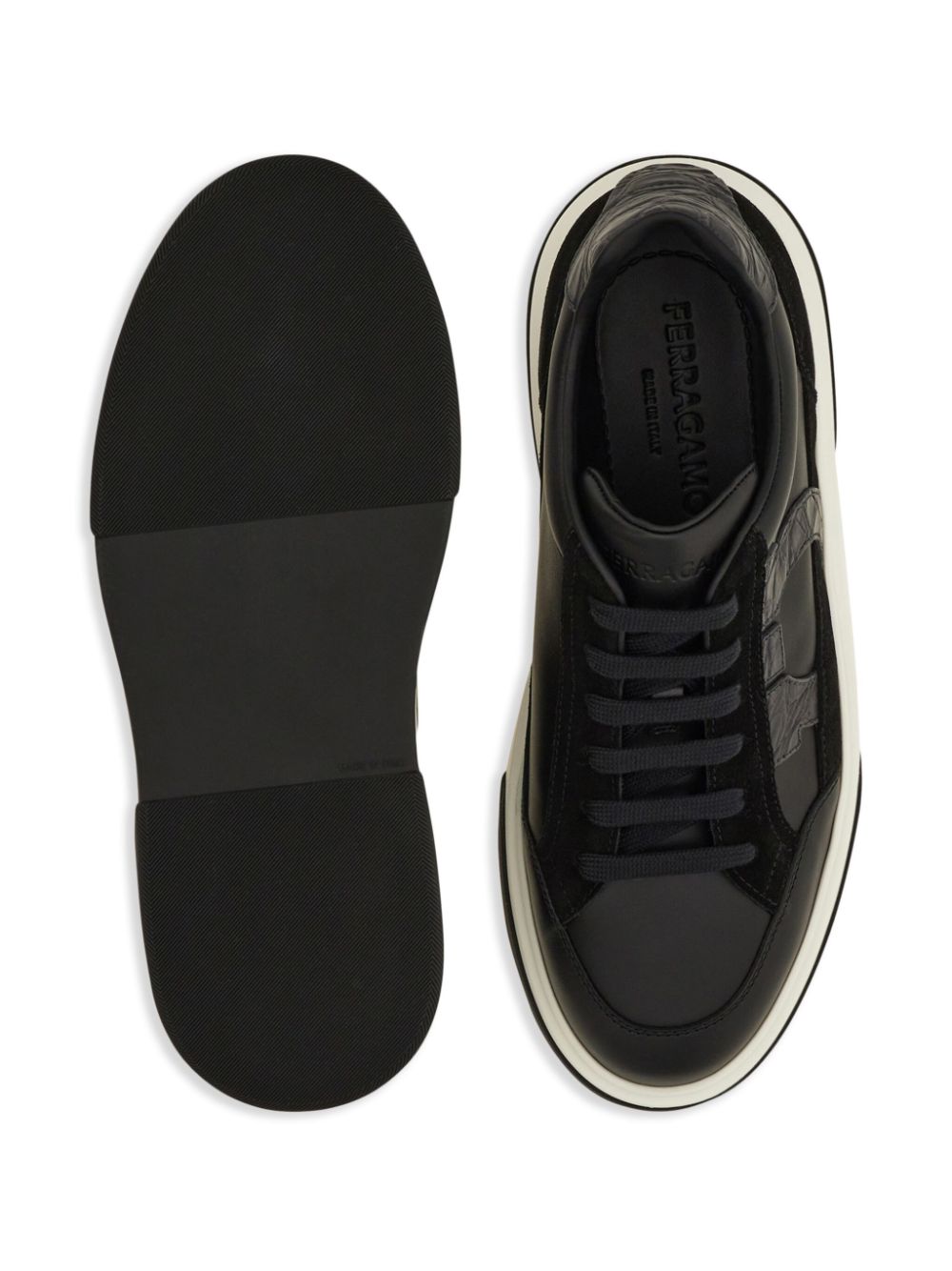 Ferragamo Gancini patch sneakers Black