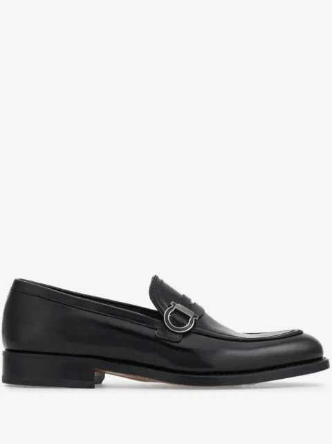 Ferragamo Gancini-plaque leather mocassins