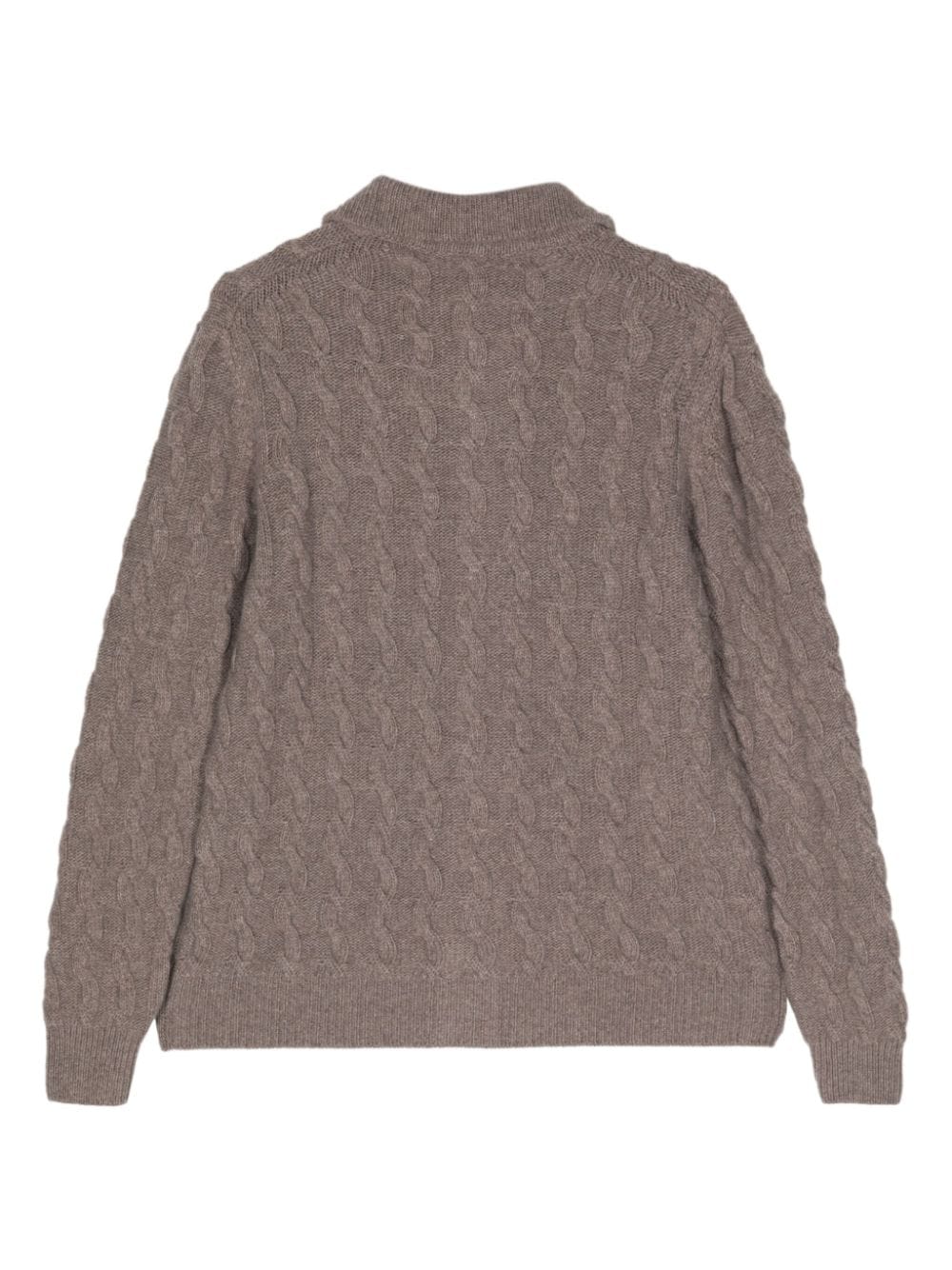 Shop Cruciani Cable-knit Cardigan In Brown