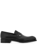 Ferragamo Tramezza almond-toe leather loafers - Black