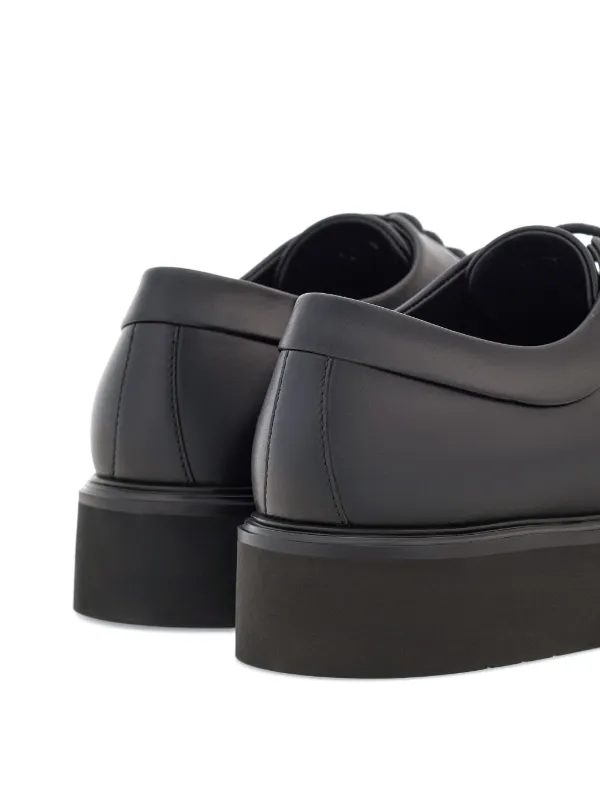 Ferragamo レザー ダービーシューズ | ブラック | FARFETCH JP