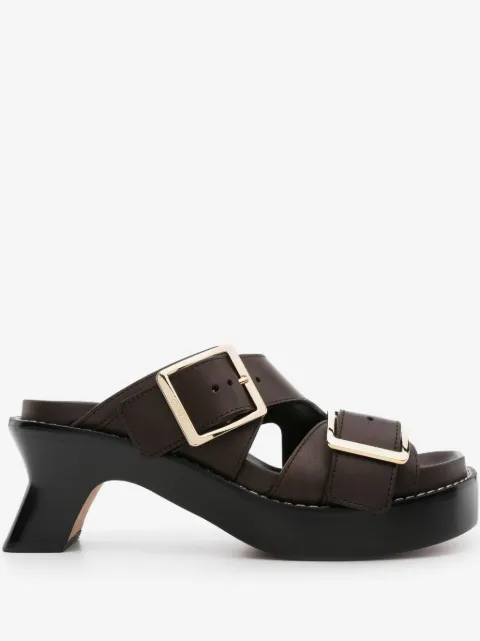 LOEWE 70mm buckled leather mules