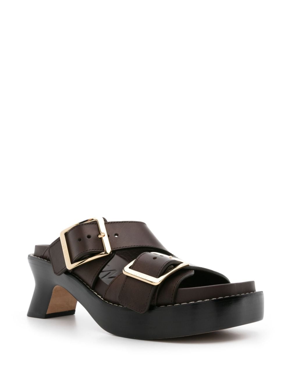 Image 2 of LOEWE 70mm buckled leather mules