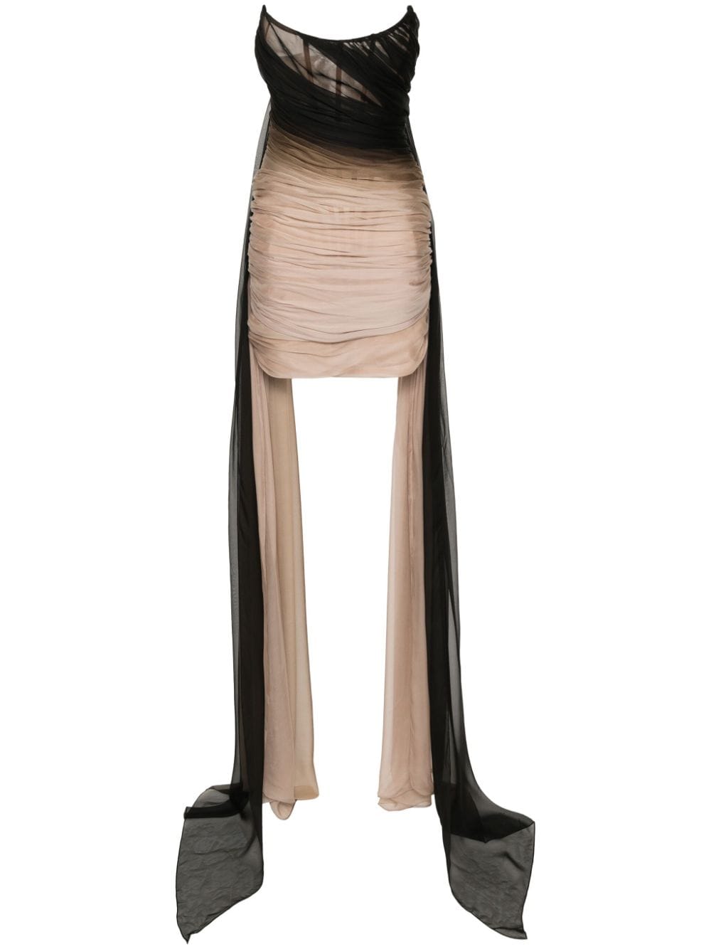 Mugler gradient corset mini dress - Nero