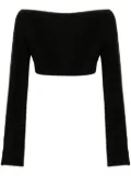 Mugler Backless cropped jacket - Black