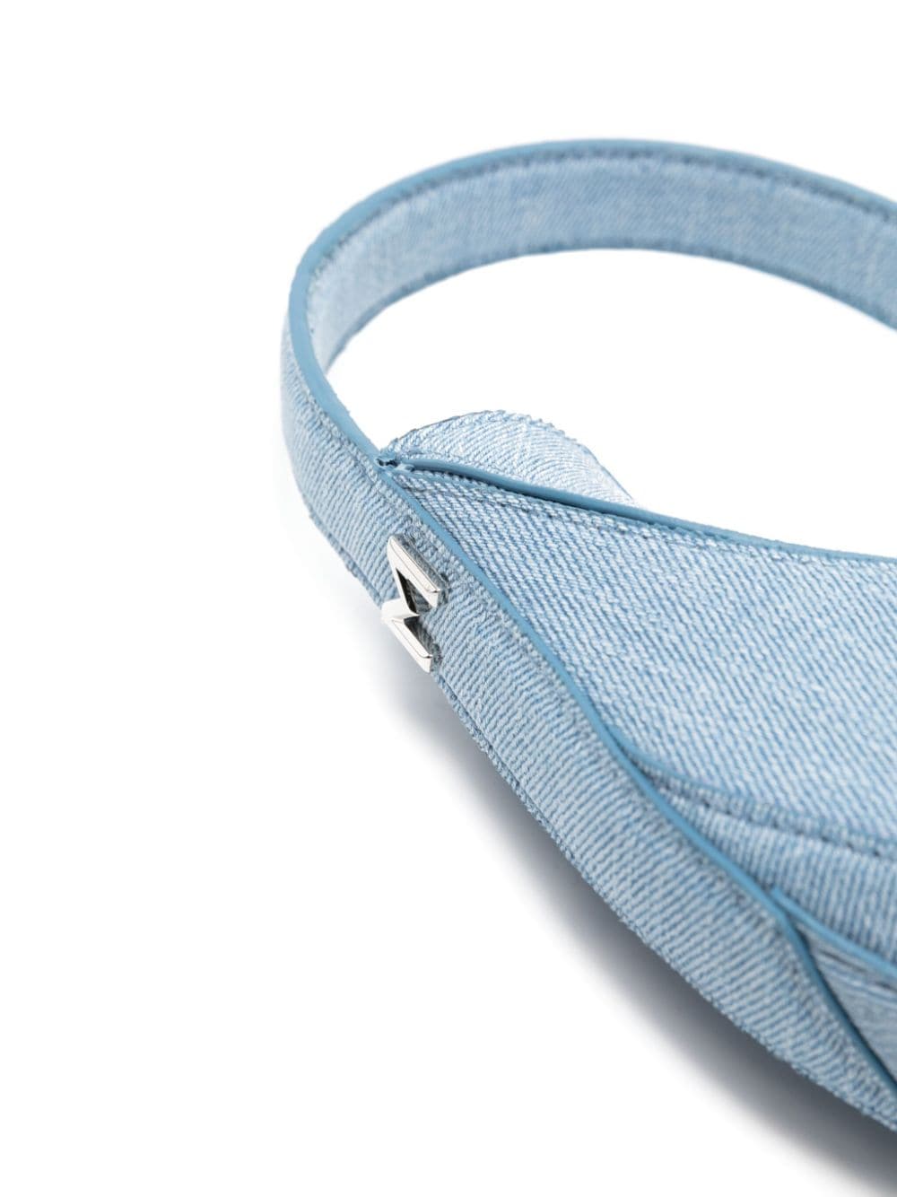 Shop Mugler Spiral Curve 02 Denim Mini Bag In Blue