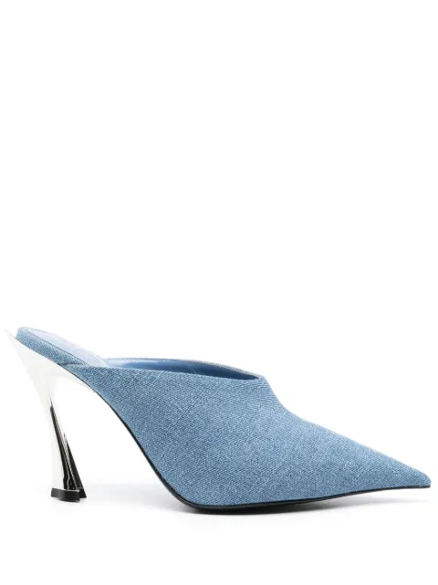 Mugler mules de mezclilla con tacón de 95mm