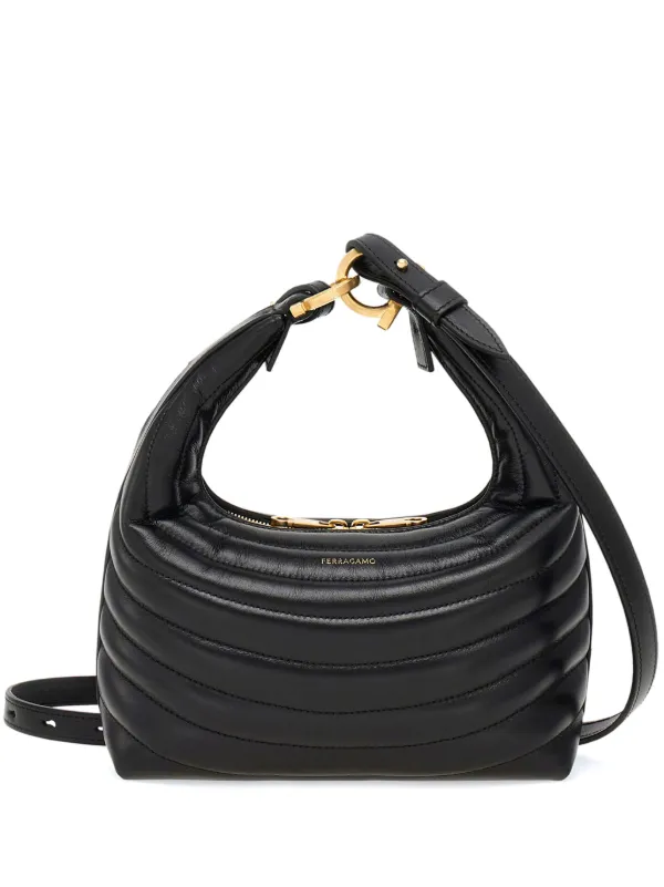 Ferragamo キルティング ショルダーバッグ | ブラック | FARFETCH JP