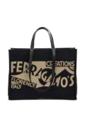 Ferragamo large logo-printed tote bag - Black