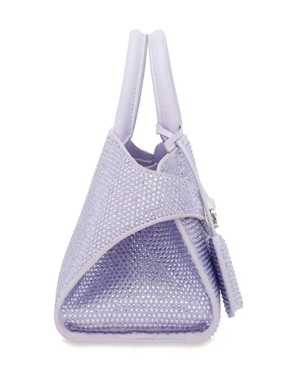 Ferragamo Small Hug crystal-embellished Tote Bag | Purple