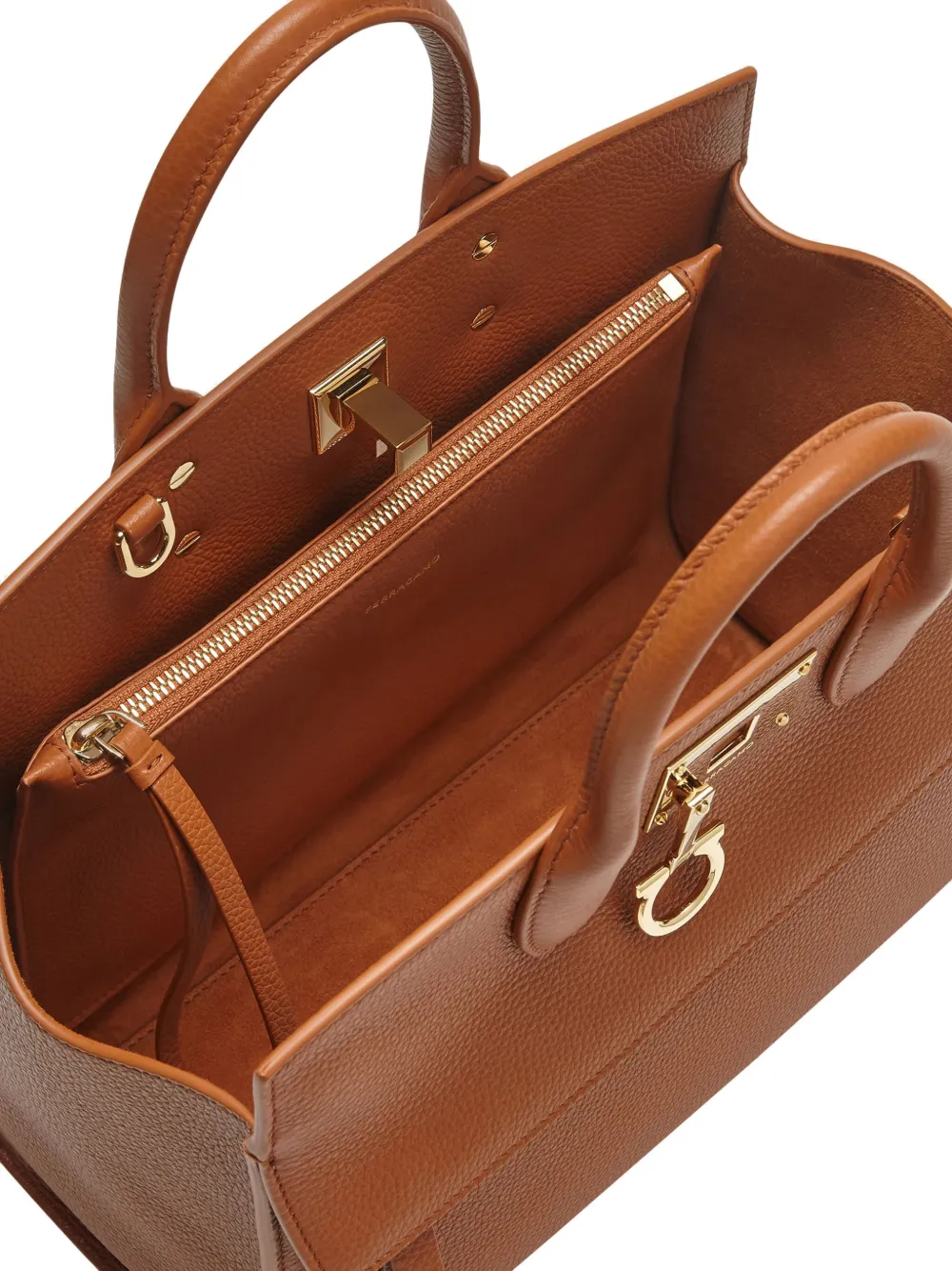 Ferragamo Studio Soft レザーハンドバッグ S | ブラウン