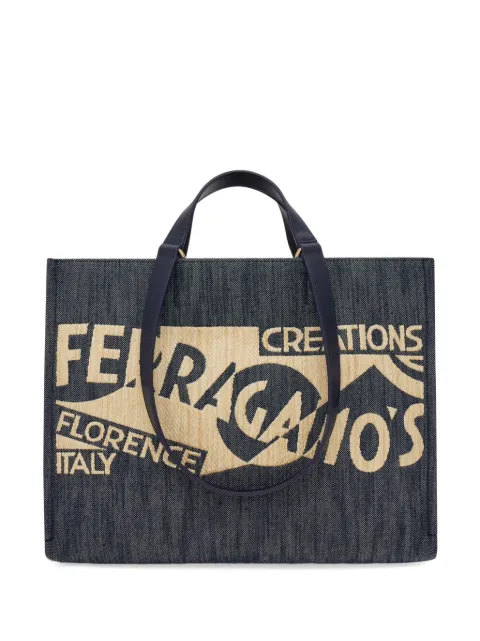 Ferragamo medium Venna logo-embroidered tote bag