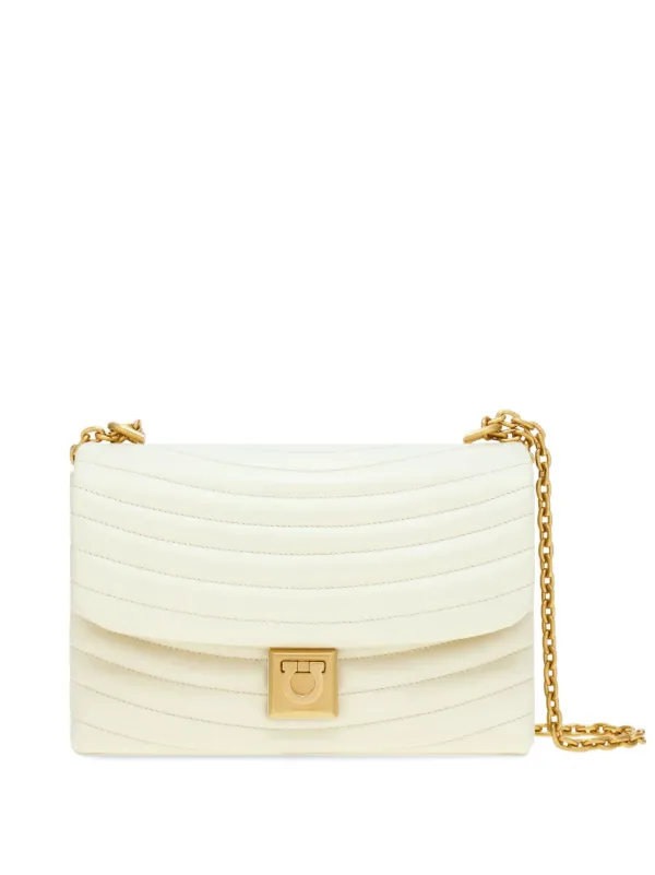 Ferragamo キルティング ショルダーバッグ | ホワイト | FARFETCH JP 