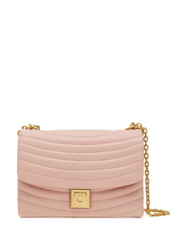 Ferragamo gancini quilted bag on sale