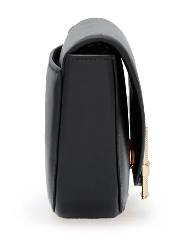 ショルダーバッグ SALVATORE FERRAGAMO BLACK LEATHER FIAMMA CROSSBODY BAG Fiamma messenger bag (S) - Women | Ferragamo