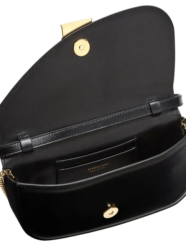 Ferragamo Fiamma Crossbody Bag | Black | FARFETCH