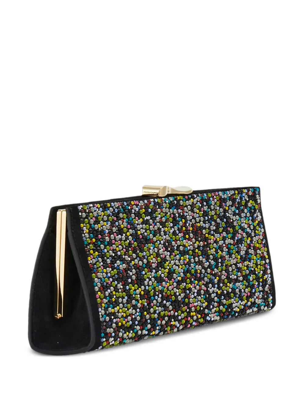Ferragamo Clutch verfraaid met kristallen Veelkleurig