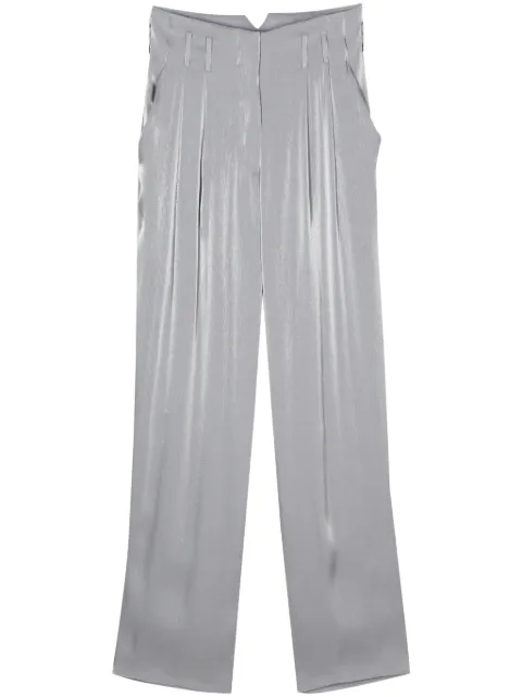 Genny straight-leg lamé trousers