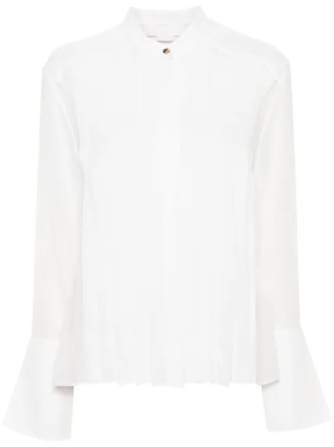 Genny camisa de seda plisada