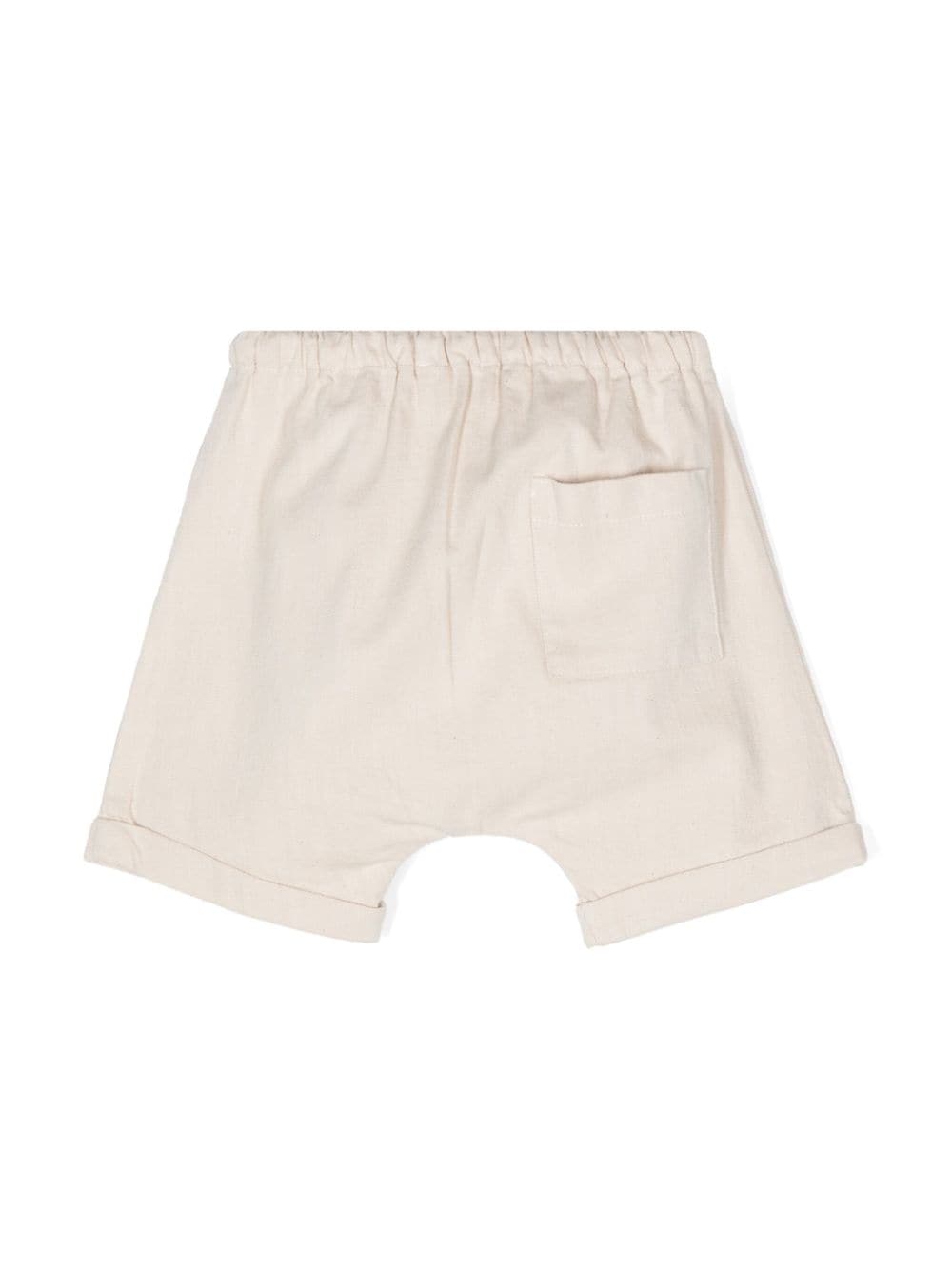 Shop Zhoe & Tobiah Drawstring-waistband Smart Shorts In Neutrals