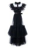 Tulleen Vennecia ruffled tulle dress - Black