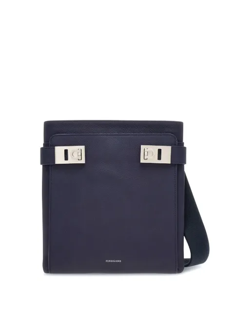 Ferragamo Gancini-buckle leather shoulder bag