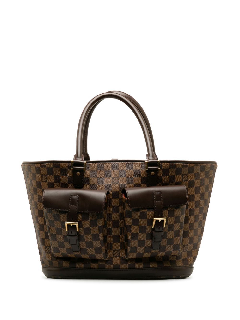 Pre-owned Louis Vuitton 2005 Manosque Gm Tote Bag In Brown