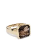 Otiumberg 9kt yellow gold Domino quartz solitaire ring